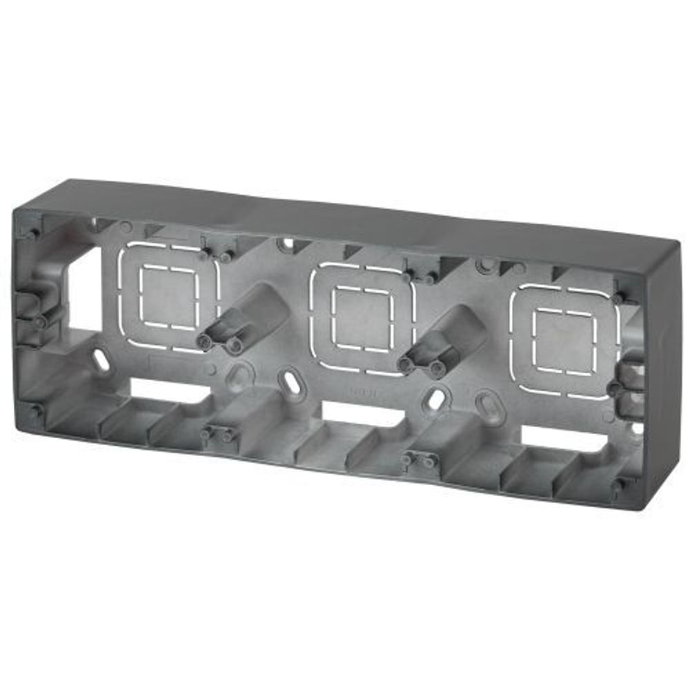 Коробка наклад. монтажа 3 поста Эра12 антрацит 12-6103-05 ЭРА Б0043184