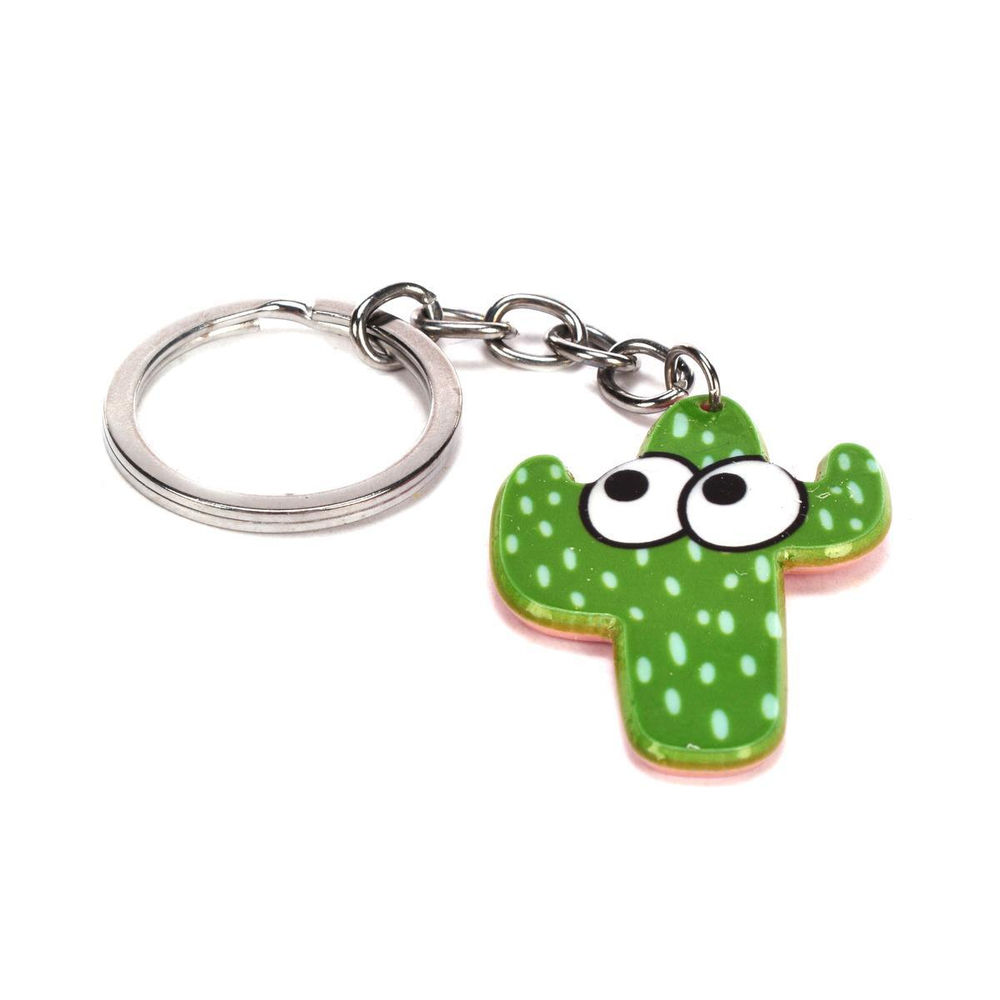 Блокнот "Кактус", 14*19см, 50 листов, на спирали, без линовки, с брелком