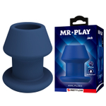 Синий анальный расширитель Jack Anal Plug S - 7,7 см. (Цвет: синий)