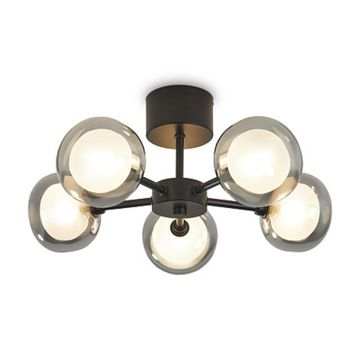 Потолочная люстра на штанге 5*G9 FR5435PL-05B черный Shimmer Modern Freya