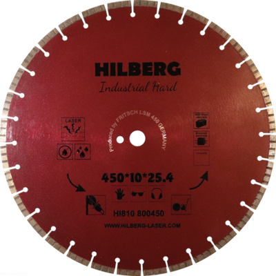 Диск алмазный отрезной 450*25,4*12 Hilberg Industrial Hard HI810