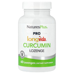 NaturesPlus, PRO longvìda® леденцы с куркумином, 60 пастилок (250 мг на пастилку)