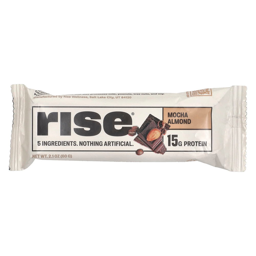 Rise Bar, протеиновый батончик, со вкусом мокко и миндаля, 60 г (2,1 унции)