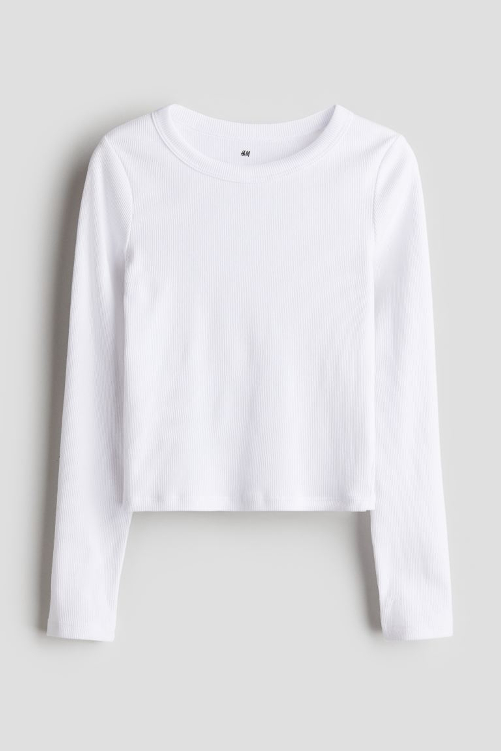 H&M Трикотажный топ, белый