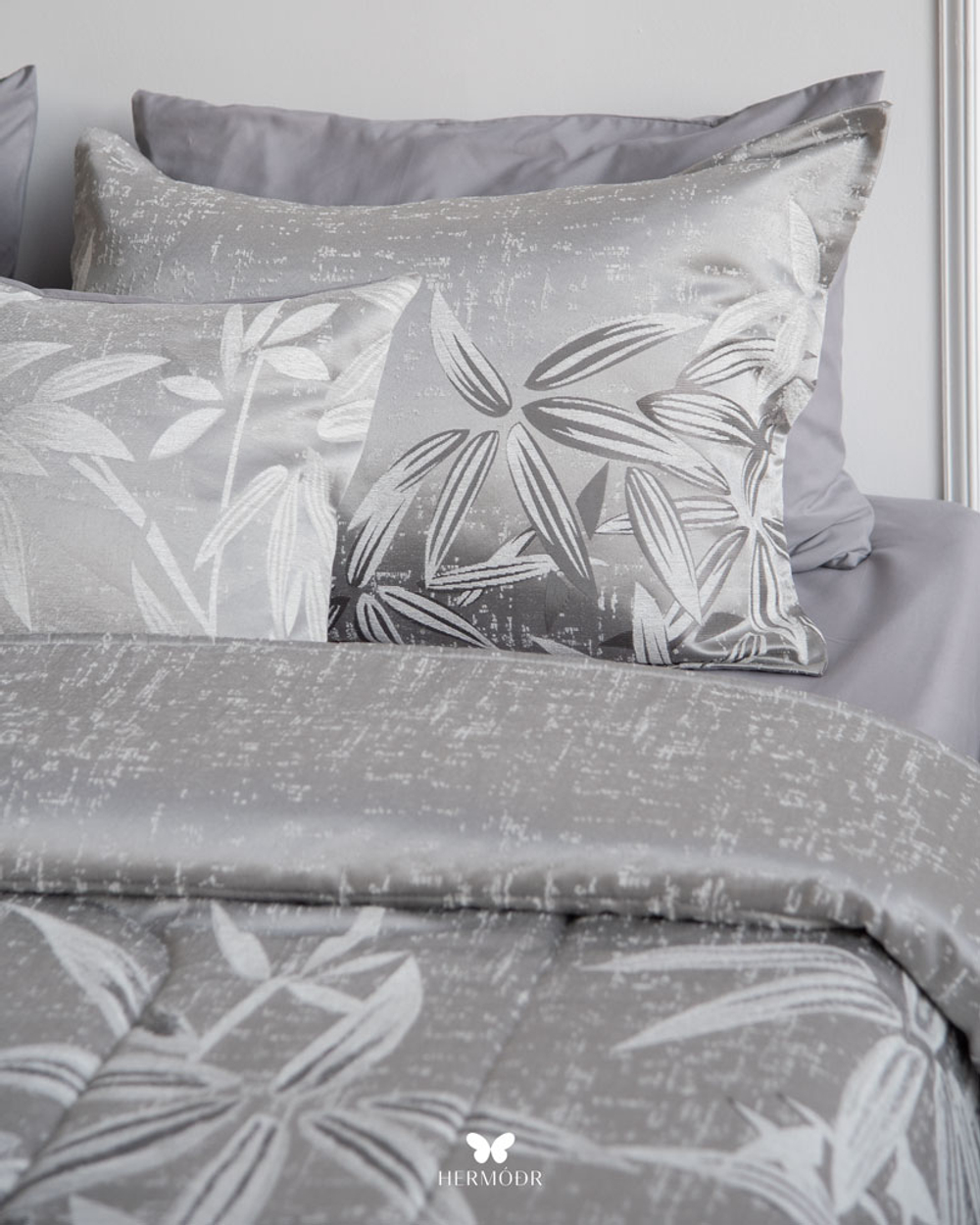 Комплект постельного белья двуспальный Konar Nescafe Gray Hermodr 8 предметов 130220325 Иран