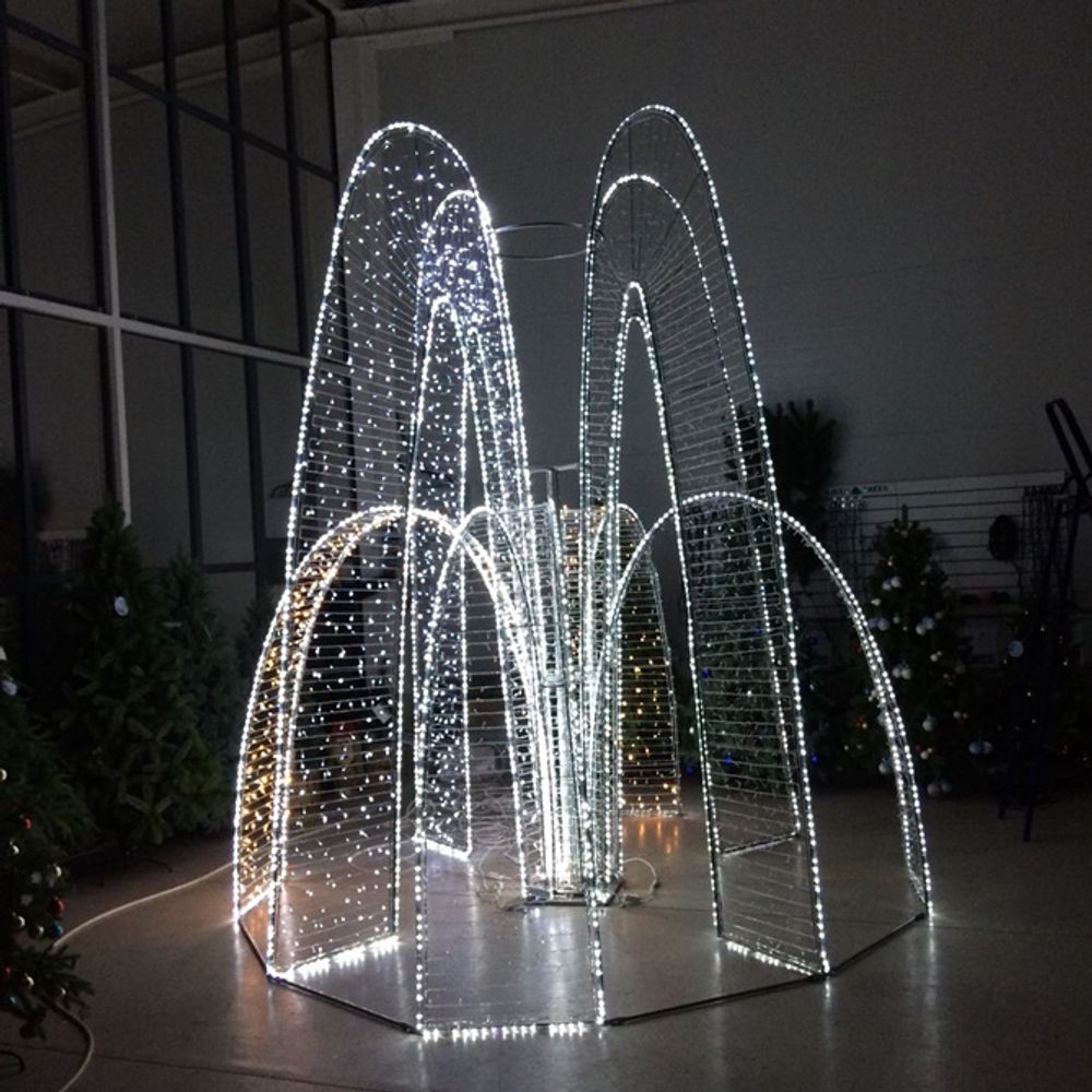 светодиодный фонтан новогодний уличный "Горка"