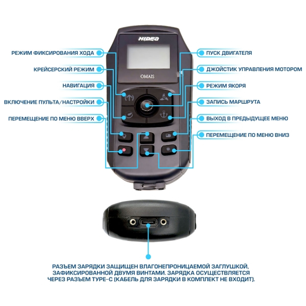 Электромотор hidea oms150s 12v/54 gps электромотор c gps якорем