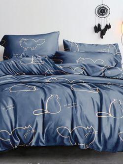 Наволочка комплект 2шт Simple House "Котики (полисатин)" 70х70 см