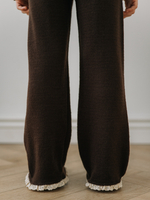 Брюки вязаные с рюшкой, Шоколад