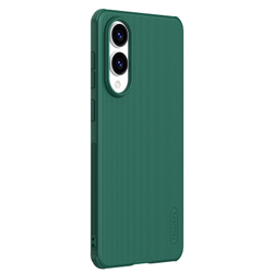 Усиленный чехол зеленого цвета (Dark Green) от Nillkin для Samsung Galaxy S25 Edge, серия Super Frosted Shield Pro