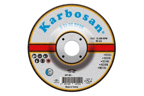 Диск шлифовальный по металлу Karbosan 115х6,4х22