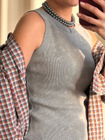 Топ «Варенка» серый