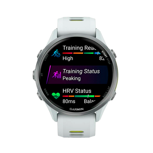 Умные часы Garmin Forerunner 970, 47mm, Titanium Whitestone / Yellow Band (010-02969-11)