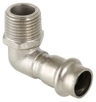 Угольник пресс Valtec 22х3/4" НР 90° (пресс-фитинги из нерж. стали серии VTi.953.I)