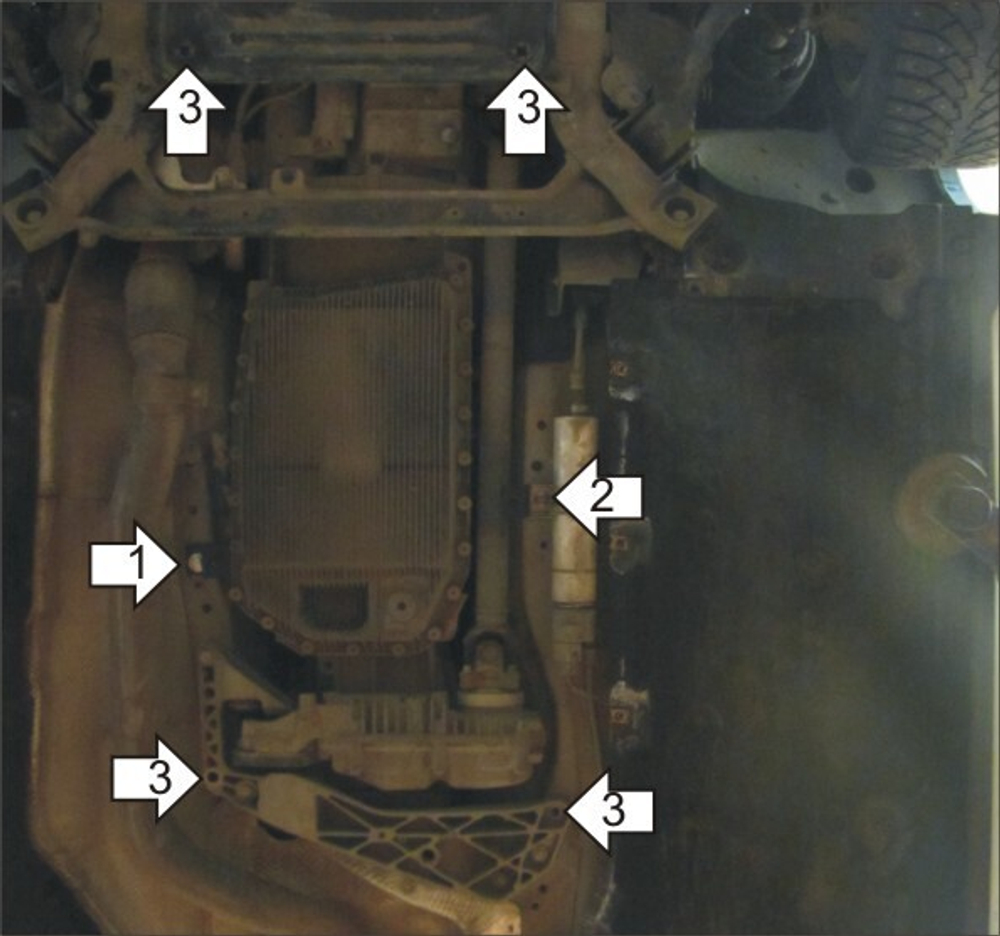Защита КПП, Разд. коробки. 5 мм, Алюминий. для BMW 3 (e90) X1 (e84) MOTODOR.30208