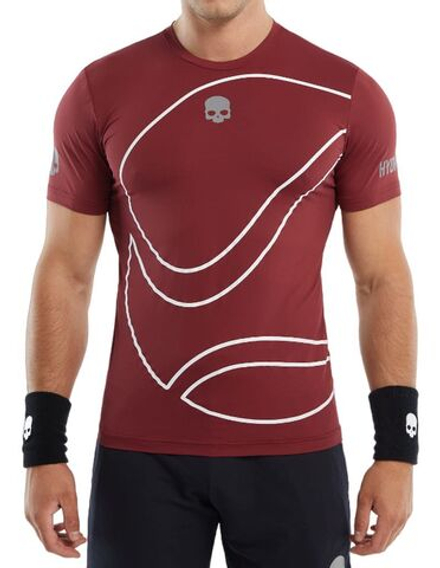 Мужская теннисная футболка Hydrogen 3D Tennis Ball Tech T-Shirt - bordeaux