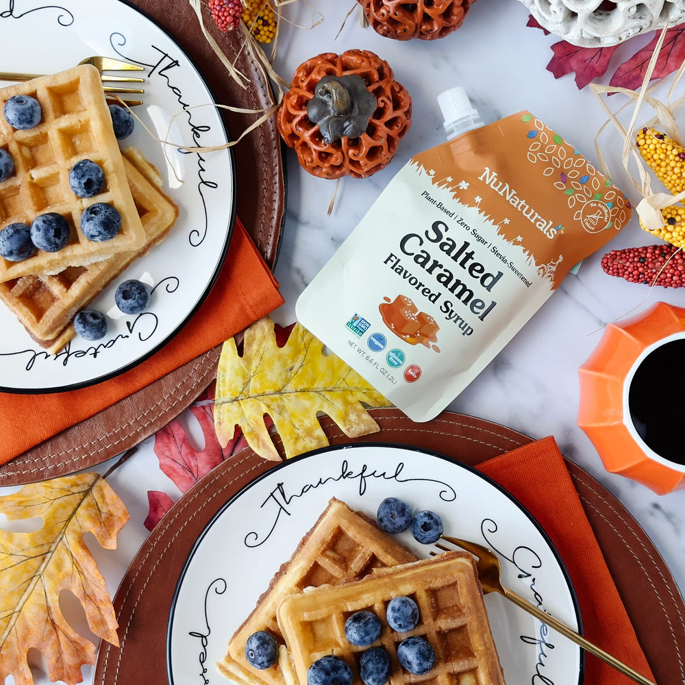 NuNaturals, NuStevia, Сироп со вкусом соленой карамели, 6,6 жидких унций (0,2 л)