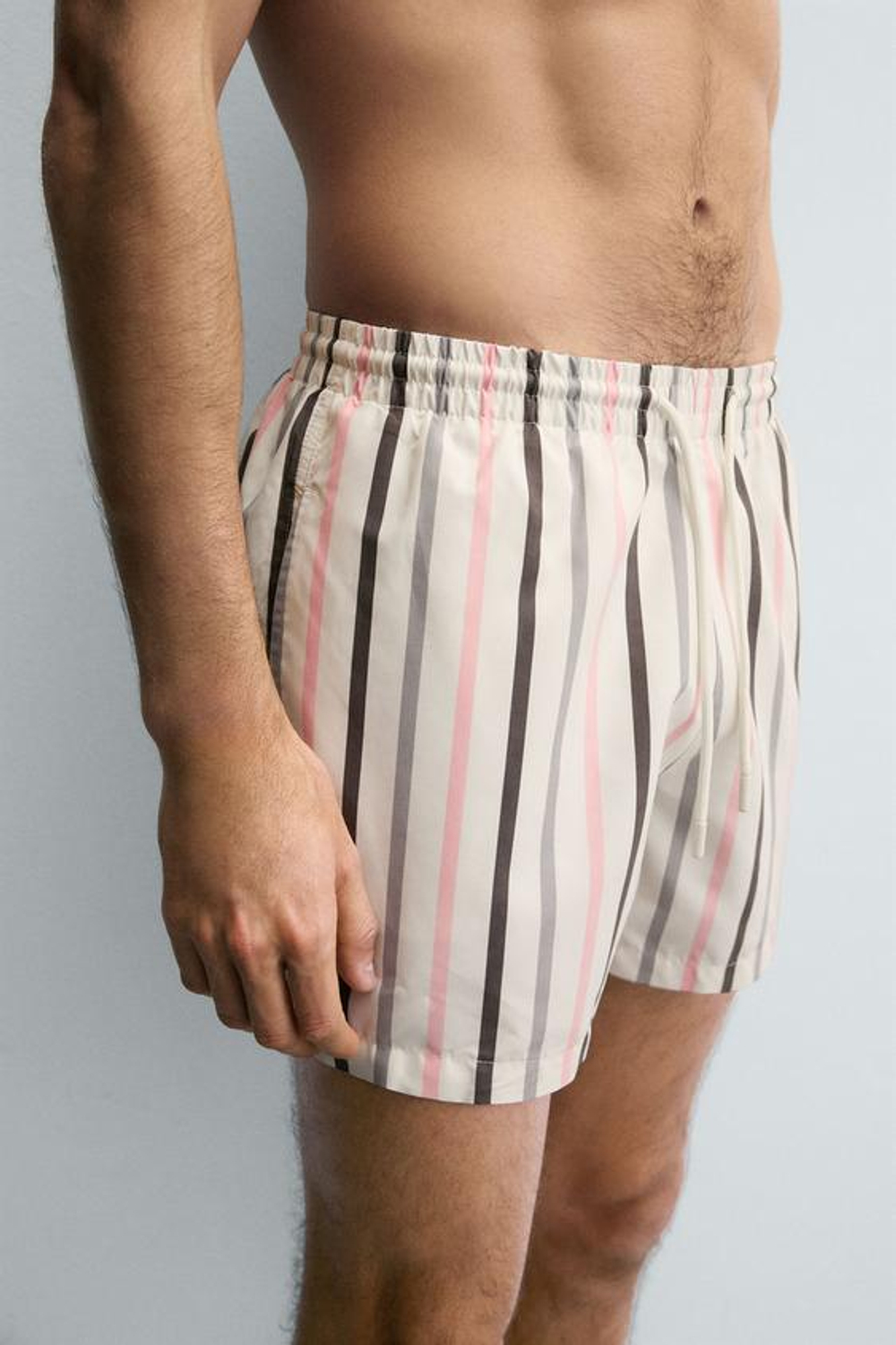 ZARA ПЛАВКИ СРЕДНЕЙ ДЛИНЫ В ПОЛОСКУ, РАЗНОЦВЕТНЫЙ