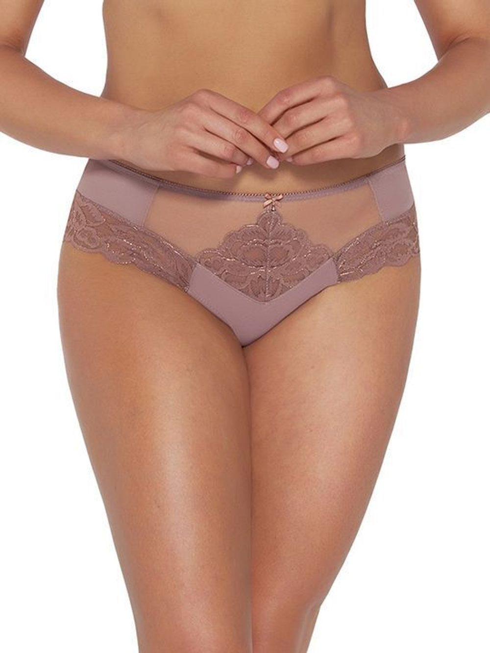 Трусики-бразилиана из эластичного материала (Размер: L) (Цвет: нежно-розовый)