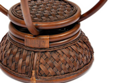 Столик кофейный Andrea ротанг, D60х50см, Pecan Washed (античн. орех)