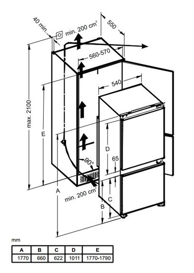 Встраиваемый холодильник Weissgauff WRKI 2801 MD