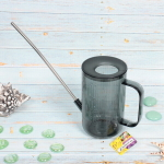 Лейка для растений 1л «Niagara Falls» с прикорневым поливом, графит ДоброСад