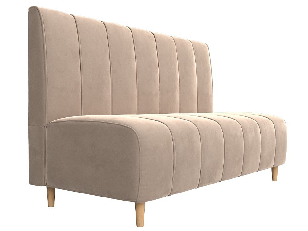 Диван кухонный прямой Ральф, Бежевый, Велюр, 104132