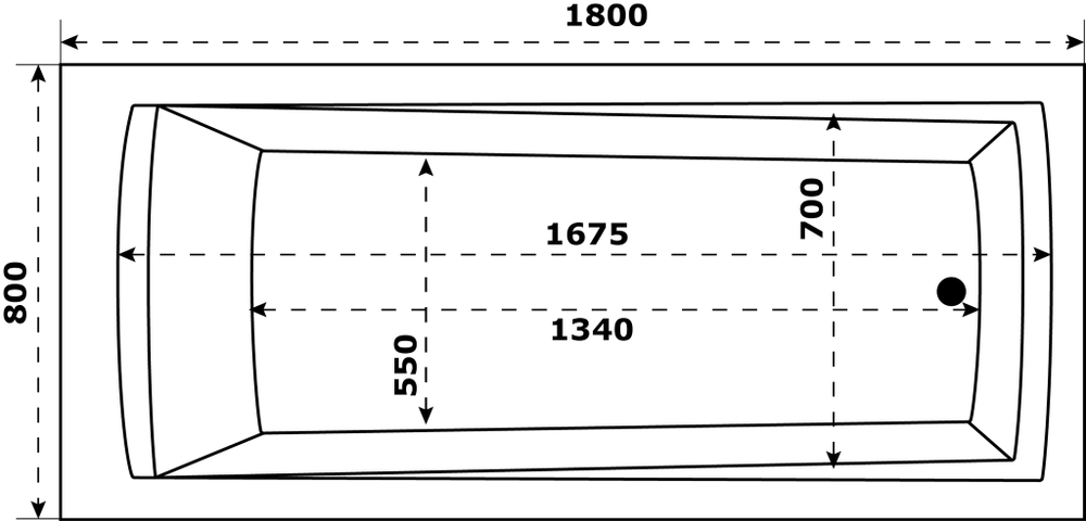 Акриловая ванна 180х80 см Azario Бали БАВ0005 белая