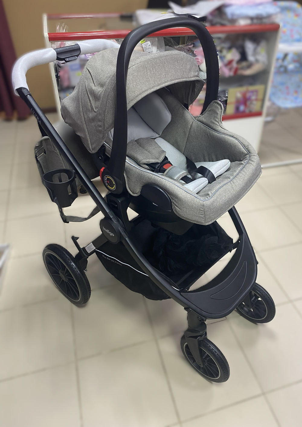 Коляска 3 в 1 "Ultra" (Indigo) цвет бежевый.