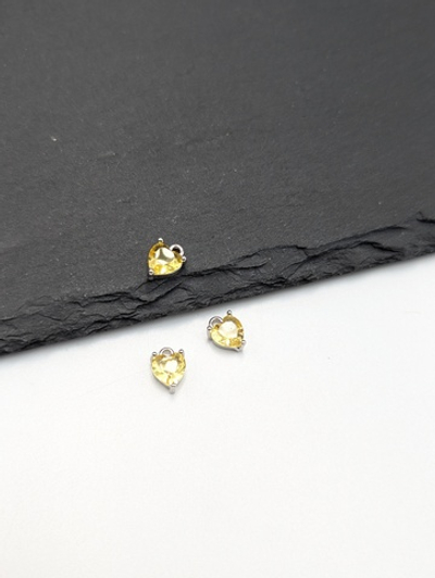 Подвеска сердце мини, лимонное