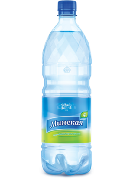 Вода минеральная газированная "Минская-4" 1л. пэт