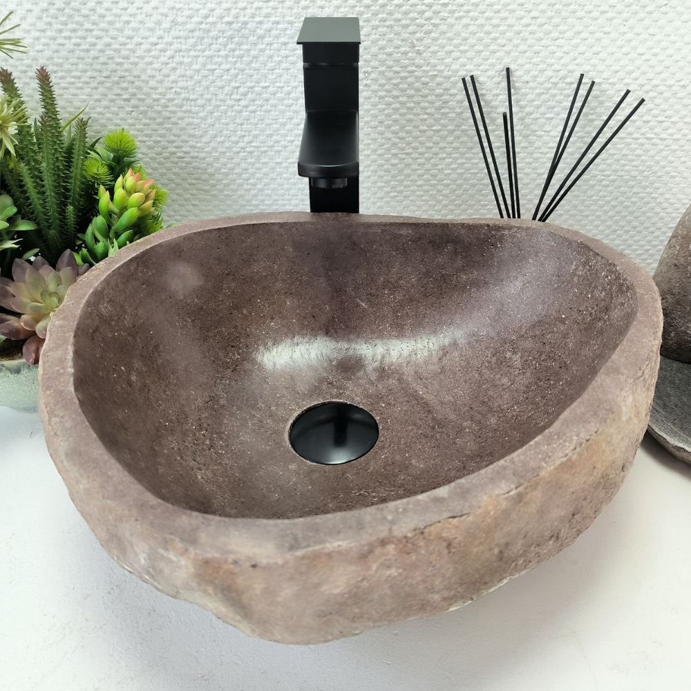 Раковина из речного камня RS-63903 (40*36*16) 0120