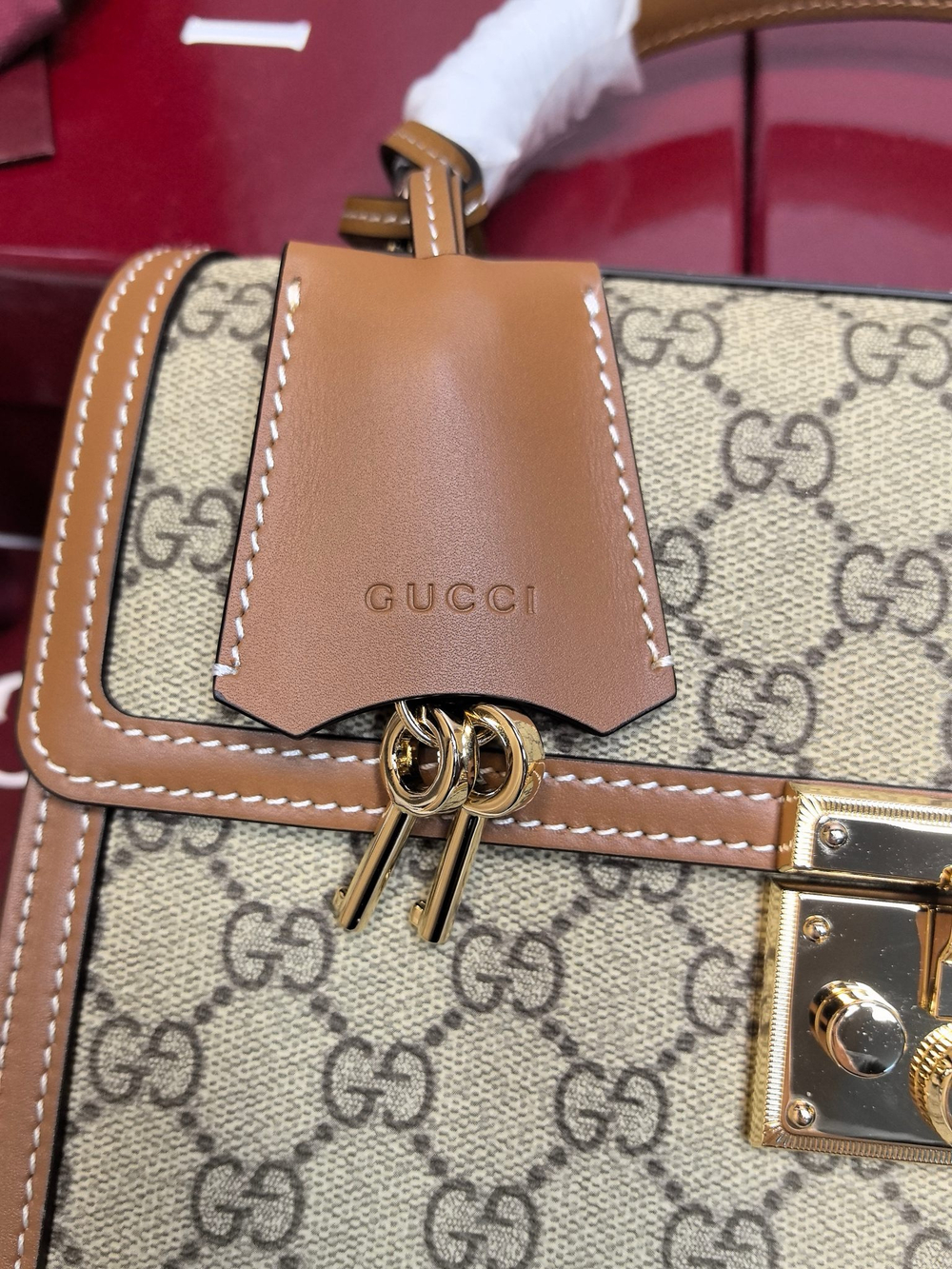 Padlock top handle bag