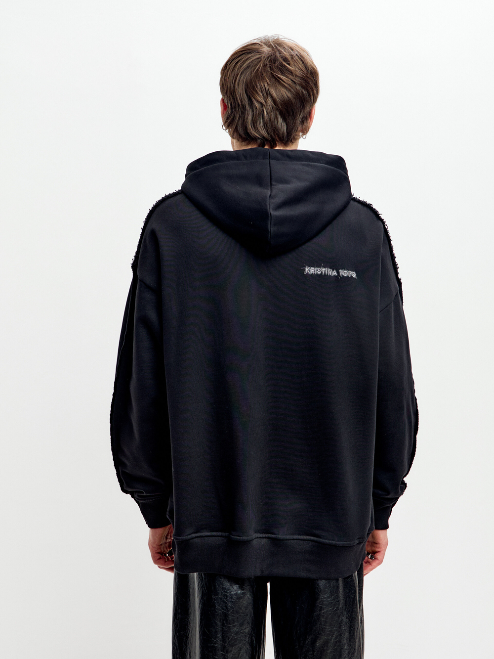 Зип-худи NEVER из черного хлопка