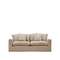 Nora Диван 3-х местный со съемным чехлом серо-коричневый из льна и хлопка