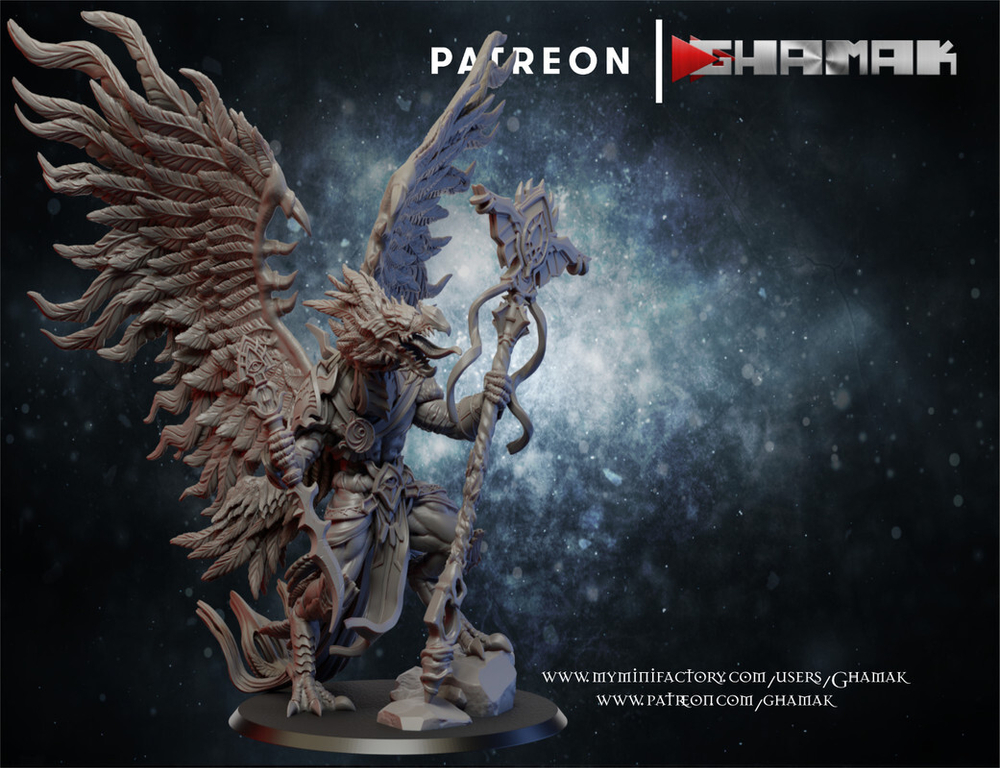 Grand Alliance Chaos Disciples of Tzeentch Chaos Daemons Lord of Change Владыка перемен миниатюра для dnd, днд, pathfinder, фентези, Настольная игра, НРИ, Варгейм, РПГ