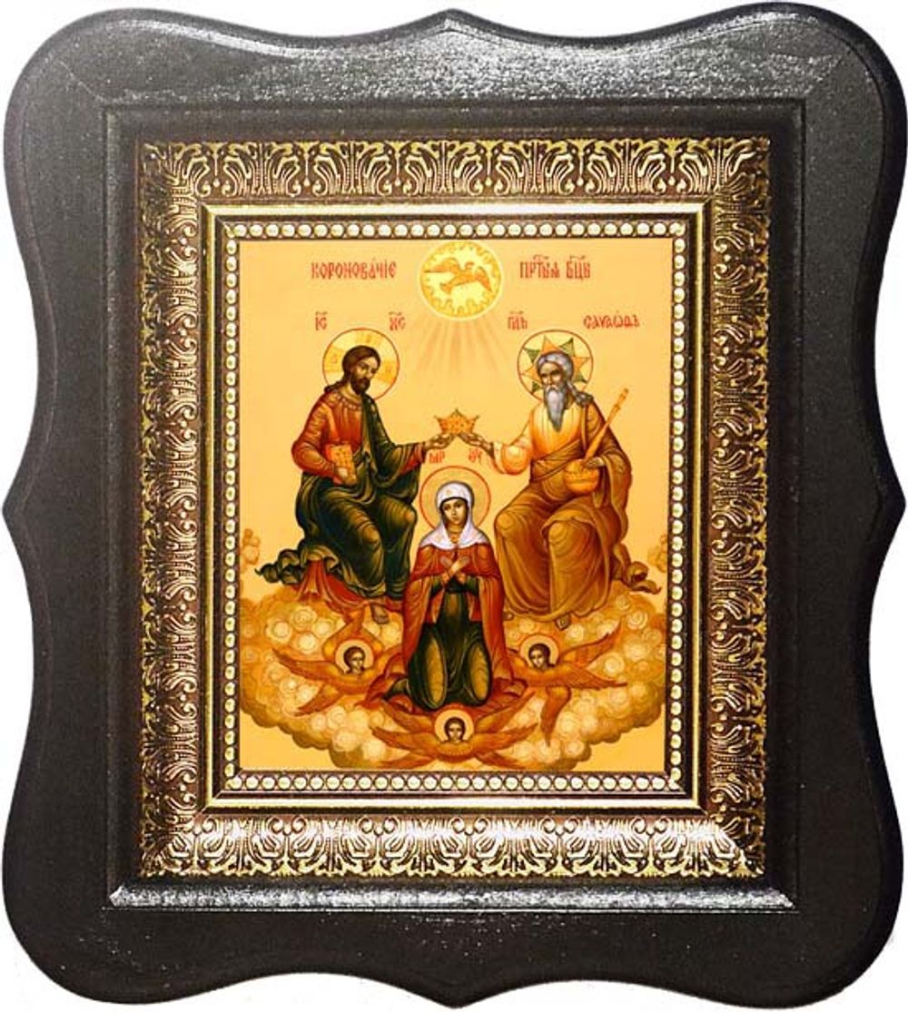 Коронование Пресвятой Богородицы. Икона на холсте.