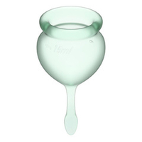 Набор зеленых менструальных чаш Satisfyer Feel good Menstrual Cup