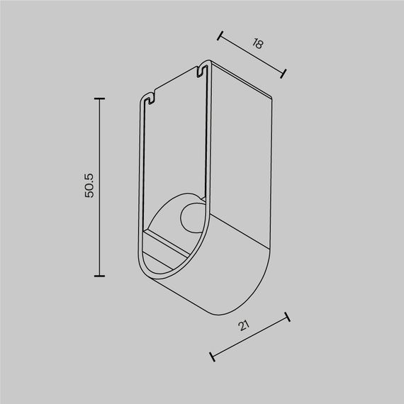 Фиксатор для накладного монтажа Maytoni Technical CA010SM-B