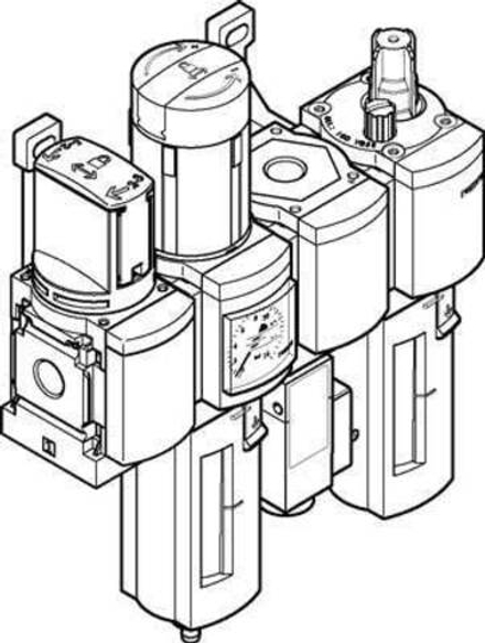 MSB4-1/4:C3J1F3M1-WP Блок подготовки воздуха, комбинация