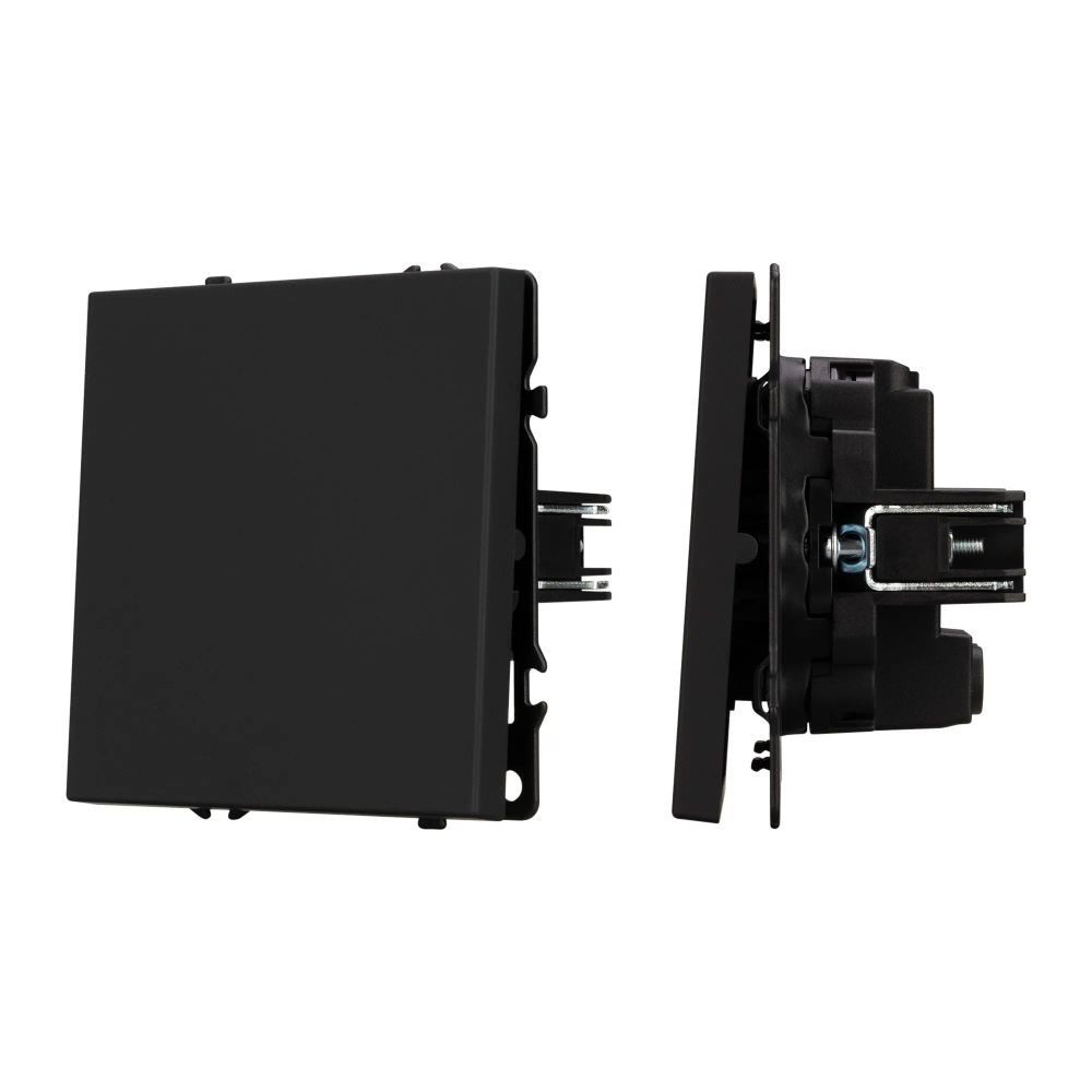 Механизм выключателя одноклавишный перекрёстный SWT-NOBE-MKX1-SFPL-BK (230V, 10A) (Arlight, Черный оникс) 054249