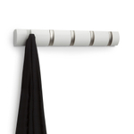 Настенная вешалка Flip 5 крючков белая