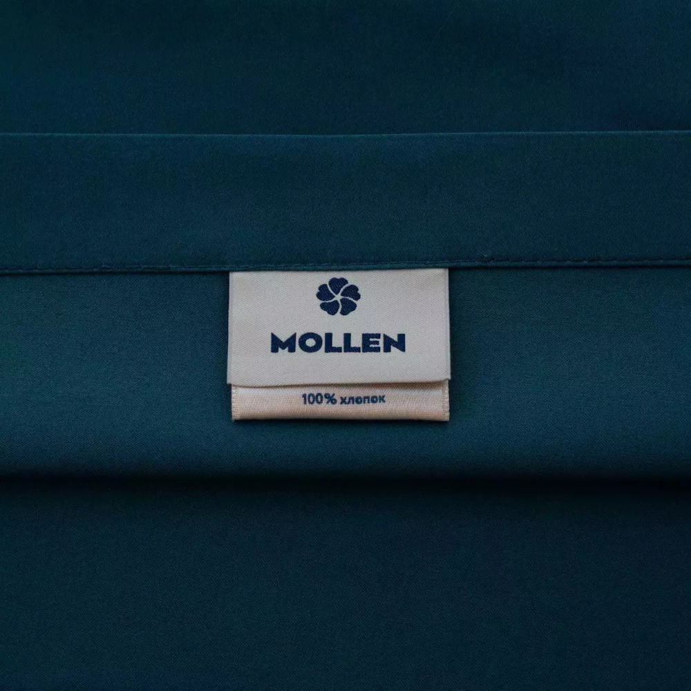 Постельное белье 1.5 спальное Mollen темно-бирюзовое
