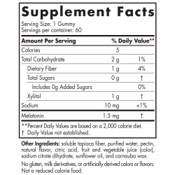 Zero Sugar Melatonin 1.5 mg 60 жевательных таблеток Nordic Naturals