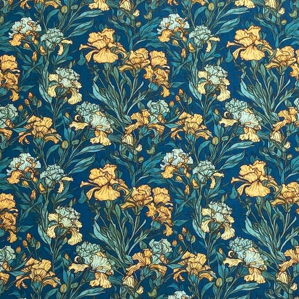ЖЕЛТЫЕ ИРИСЫ , 100% хлопок, Handmade Fabrics 1