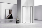Душевой уголок Slim-N VSP-4SN100CLGM, 1000*1000, вороненая сталь, стекло прозрачное