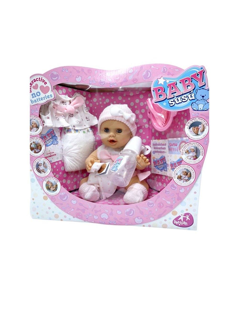 Кукла Berjuan виниловая 38см Susu interactivo в наборе (6000)