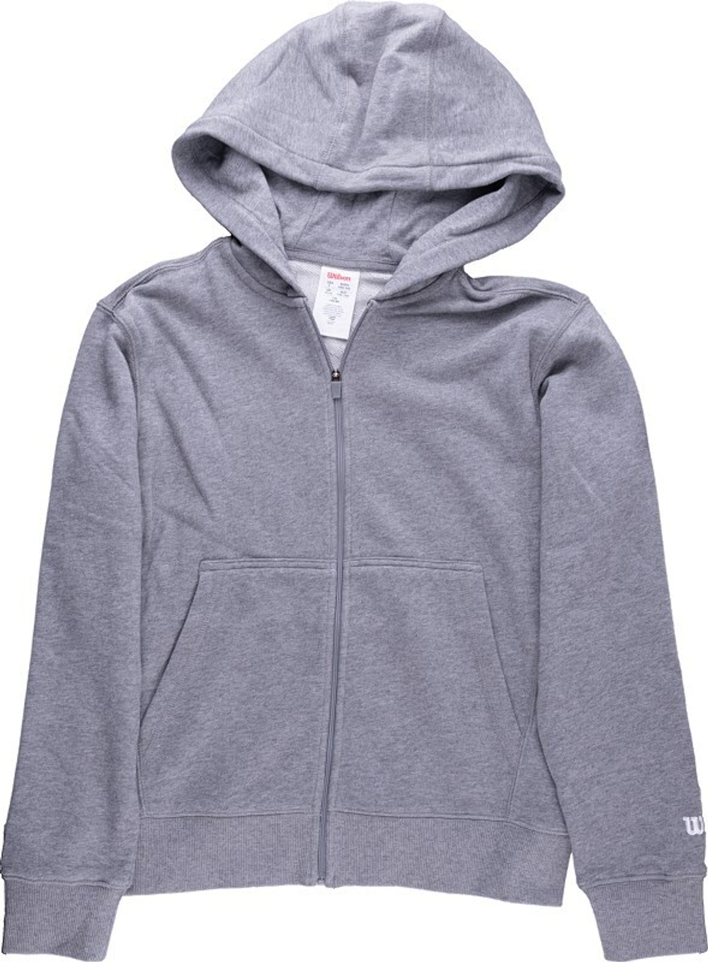Детская теннисная куртка Wilson Kids Unisex Team Zip Hoodie - medium gray heather
