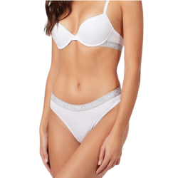 Женские трусы тонги набор из 2 штук (белый, черный) Emporio Armani 163333_CC318 00911