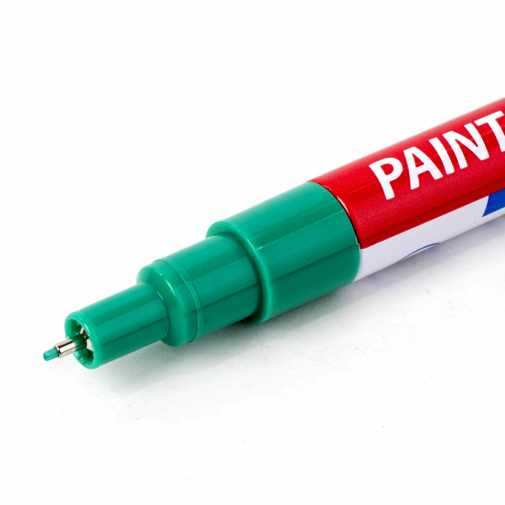 Маркер-краска лаковый EXTRA (paint marker) 1 мм зеленый усиленная нитро-основа BRAUBERG (12 штук в упаковке)